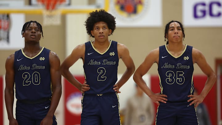 Dec 8, 2022; Scottsdale, AZ, USA; Notre Dame Regents player Zach White (2). Dec 8, 2022; Scottsdale, AZ, USA; Notre Dame Regents player Zach White (2).