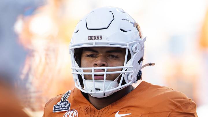 Texas Longhorns offensive lineman Trevor Goosby against the Clemson Tigers during the CFP National playoff first round at Darrell K Royal-Texas Memorial Stadium Texas Longhorns offensive lineman Trevor Goosby against the Clemson Tigers during the CFP National playoff first round at Darrell K Royal-Texas Memorial Stadium
