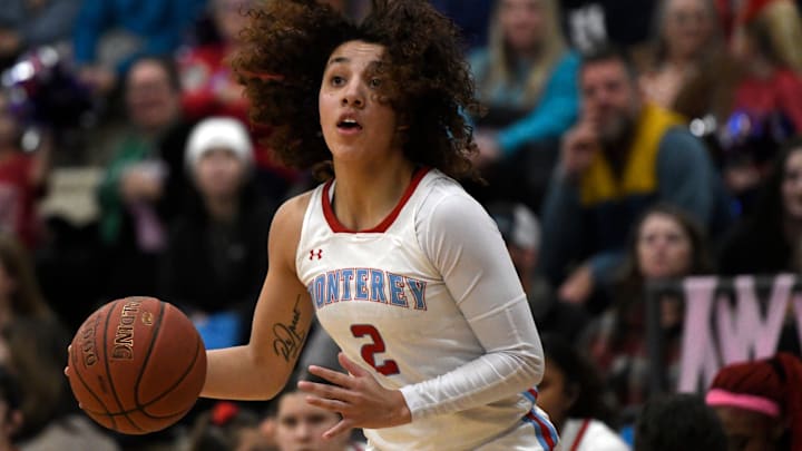 Monterey's Aaliyah Chavez scored 50 points to lead the Lady Plainsmen to a blowout victory over Fort Worth Brewer in a girls Class 5A Division II Region 1 semifinal on Tuesday, Feb. 18 at Hardin-Simmons University in Abilene. Monterey advances to face Argyle in the Region 1 final.