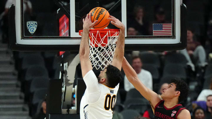 Cal's Fardaws Aimaq during the 2024 Pac-12 tournament