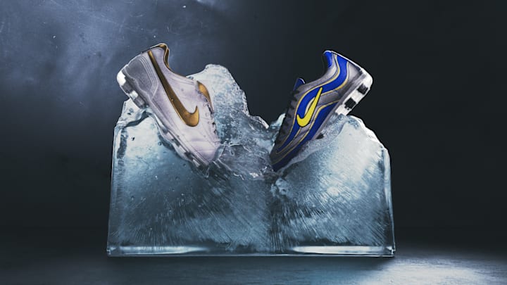 The Nike Cryoshot in the "Tiempo and "Mercurial" colorways.