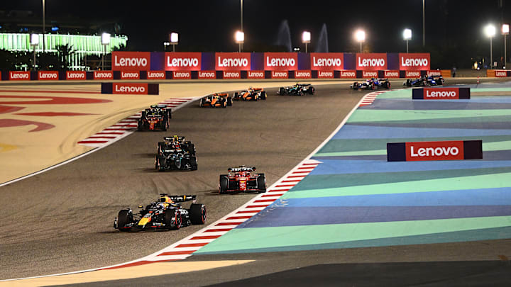 Max Verstappen of the Netherlands driving the (1) Oracle Red Bull Racing RB20 leads Charles Leclerc of Monaco driving the (16) Ferrari SF-24 on track during the F1 Grand Prix of Bahrain at Bahrain International Circuit on March 02, 2024 in Bahrain, Bahrain. (Photo by Clive Mason/Getty Images) Max Verstappen of the Netherlands driving the (1) Oracle Red Bull Racing RB20 leads Charles Leclerc of Monaco driving the (16) Ferrari SF-24 on track during the F1 Grand Prix of Bahrain at Bahrain International Circuit on March 02, 2024 in Bahrain, Bahrain. (Photo by Clive Mason/Getty Images)