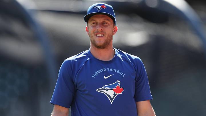 Blue Jays right fielder Myles Straw (3) on the field before a game against the Atlanta Braves at Truist Park Blue Jays right fielder Myles Straw (3) on the field before a game against the Atlanta Braves at Truist Park