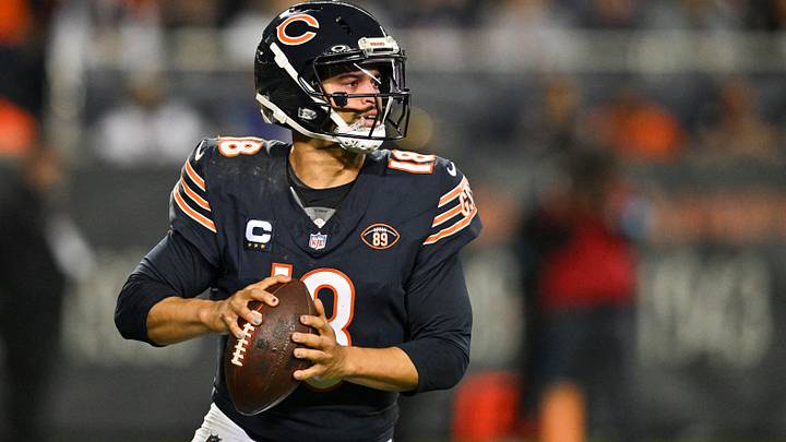 Oct 22, 2026; Chicago, Illinois, USA; Chicago Bears quarterback Caleb Williams (18)