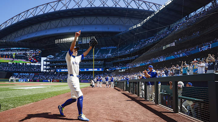 Aug 10, 2025; Seattle, Washington, USA; Seattle Mariners former outfielder Ichiro Suzuki (51) exits the dugout to throw out the ceremonial first pitch before a game against the Tampa Bay Rays at T-Mobile Park. Mandatory Credit: Joe Nicholson-Imagn Images Aug 10, 2025; Seattle, Washington, USA; Seattle Mariners former outfielder Ichiro Suzuki (51) exits the dugout to throw out the ceremonial first pitch before a game against the Tampa Bay Rays at T-Mobile Park. Mandatory Credit: Joe Nicholson-Imagn Images