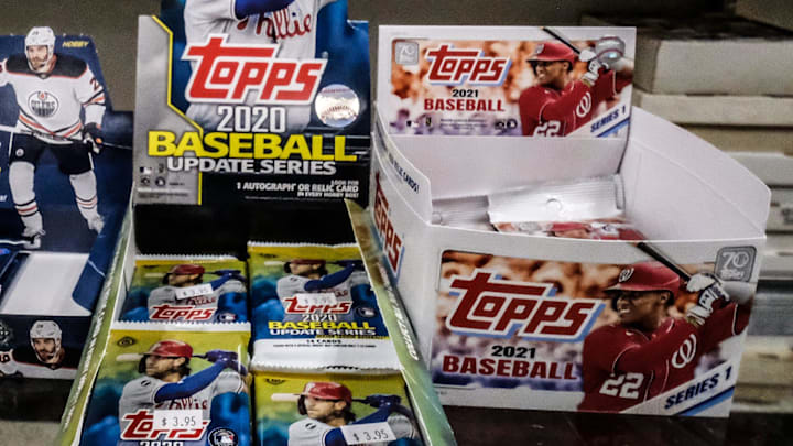 A display of popular sports cards at All Star Cards in Lansing  Saturday, March 13, 2021.

Cards 2