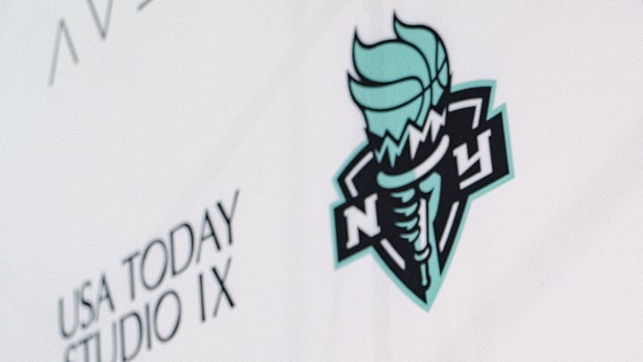 Apr 14, 2025; Brooklyn, New York, USA; A general view of Gannett, USA Today Network, Cisco, NY Liberty and USA TODAY Studio IX logos during a 2025 WNBA Draft watch party at Studio IX. Mandatory Credit: Lucas Boland-USA TODAY Apr 14, 2025; Brooklyn, New York, USA; A general view of Gannett, USA Today Network, Cisco, NY Liberty and USA TODAY Studio IX logos during a 2025 WNBA Draft watch party at Studio IX. Mandatory Credit: Lucas Boland-USA TODAY