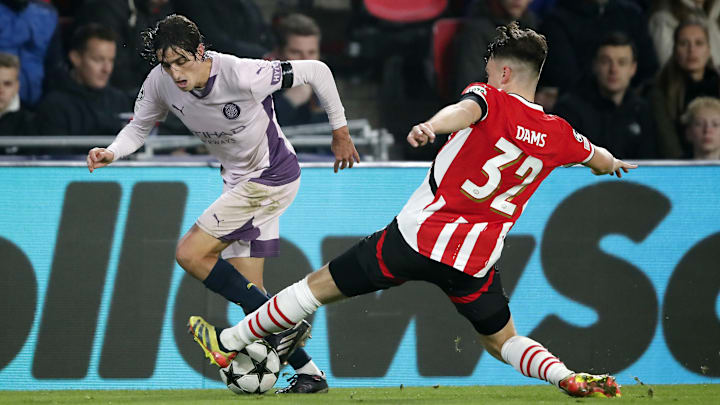 Bryan Gil in Champions League action for Girona 
