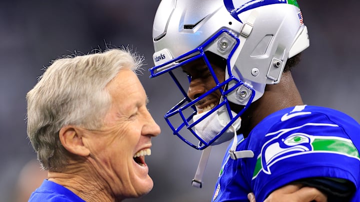 Pete Carroll and Geno Smith with the Seattle Seahawks