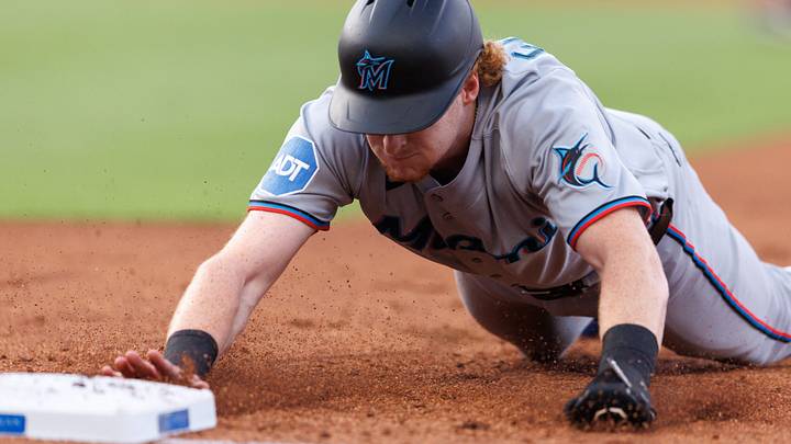 Miami Marlins outfielder Owen Caissie | Credit: William Purnell Miami Marlins outfielder Owen Caissie | Credit: William Purnell