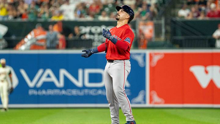 Sep 4, 2026; Baltimore, Maryland, USA; Boston Red Sox first baseman Mickey Gasper (30) celebrates a base hit in the 6th inning at Oriole Park at Camden Yards. Mandatory Credit: Jamie LeBlanc-Imagn Images Sep 4, 2026; Baltimore, Maryland, USA; Boston Red Sox first baseman Mickey Gasper (30) celebrates a base hit in the 6th inning at Oriole Park at Camden Yards. Mandatory Credit: Jamie LeBlanc-Imagn Images