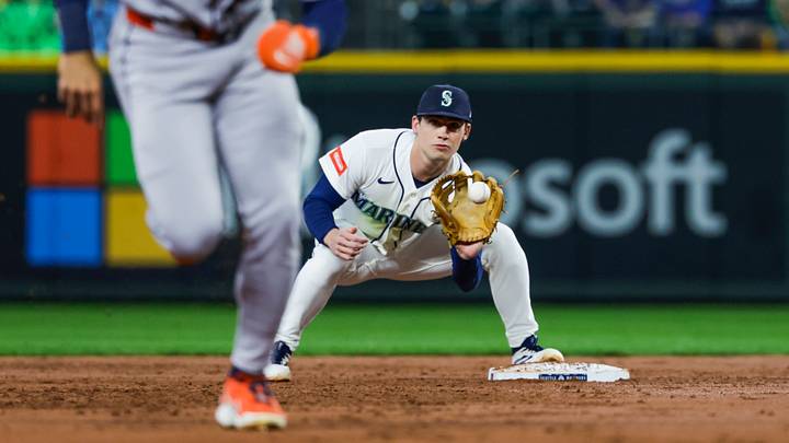 2Sep 22, 2026; Seattle, Washington, USA; Seattle Mariners second baseman Cole Young (2) catches a throw for a force out against the Houston Astros during the second inning at T-Mobile Park. Mandatory Credit: Joe Nicholson-Imagn Images 2Sep 22, 2026; Seattle, Washington, USA; Seattle Mariners second baseman Cole Young (2) catches a throw for a force out against the Houston Astros during the second inning at T-Mobile Park. Mandatory Credit: Joe Nicholson-Imagn Images
