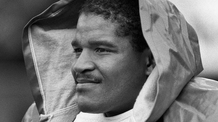 Nov 17, 1985; San Francisco, CA, USA; FILE PHOTO; Kansas City Chiefs defensive back Deron Cherry (20) on the bench against the San Francisco 49ers at Candlestick Park. Mandatory Credit: Peter Brouillet-USA TODAY Sports Nov 17, 1985; San Francisco, CA, USA; FILE PHOTO; Kansas City Chiefs defensive back Deron Cherry (20) on the bench against the San Francisco 49ers at Candlestick Park. Mandatory Credit: Peter Brouillet-USA TODAY Sports