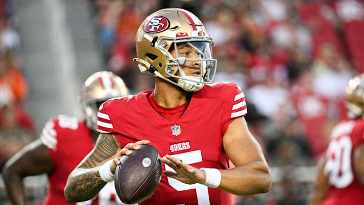 Trey Lance, San Francisco 49ers. (Loren Elliott/GettyImages)