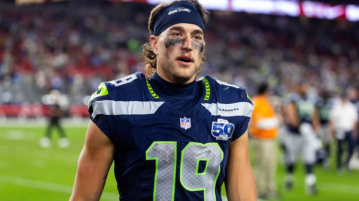Seattle Seahawks wide receiver Jake Bobo against the Arizona Cardinals at State Farm Stadium. Seattle Seahawks wide receiver Jake Bobo against the Arizona Cardinals at State Farm Stadium.