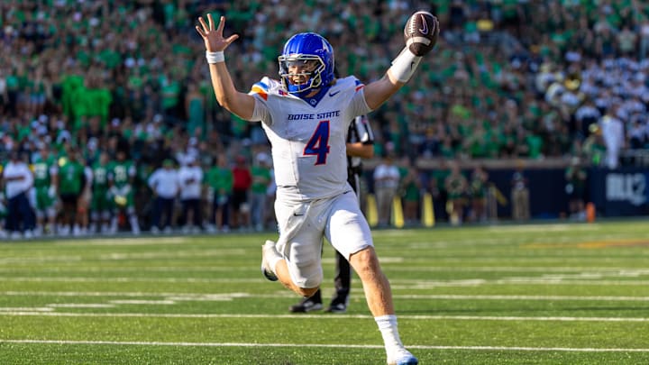 Boise State Broncos quarterback Maddux Madsen. Boise State Broncos quarterback Maddux Madsen.