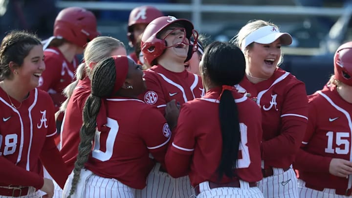 Alabama Softball Player Ana Roman (21) and The University of Alabama softball team in action against Villanova at Shirley Clements Mewborn Field in Atlanta, GA on Thursday, Feb 5, 2026.