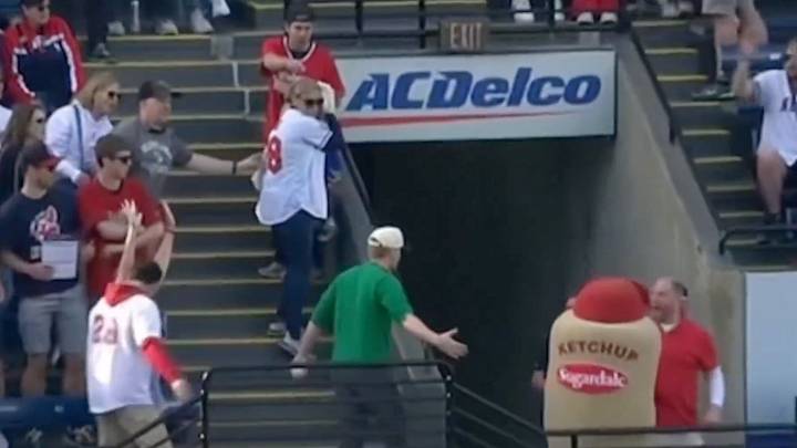 A surehanded play by an Australian baseball fan caught the attention of everyone in Cleveland.