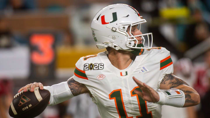 Miami quarterback Carson Beck