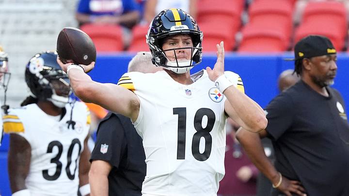 Aug 27, 2026; Orchard Park, New York, USA; Pittsburgh Steelers quarterback Will Howard (18) warms up prior to the game against the Buffalo Bills at New Highmark Stadium. Mandatory Credit: Gregory Fisher-Imagn Images Aug 27, 2026; Orchard Park, New York, USA; Pittsburgh Steelers quarterback Will Howard (18) warms up prior to the game against the Buffalo Bills at New Highmark Stadium. Mandatory Credit: Gregory Fisher-Imagn Images
