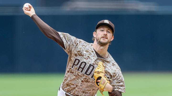 San Diego Padres starting pitcher Griffin Canning.