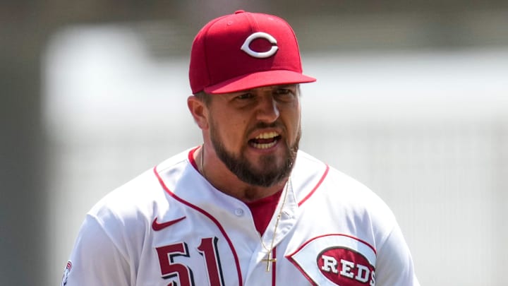 Cincinnati Reds starting pitcher Graham Ashcraft (51) celebrates