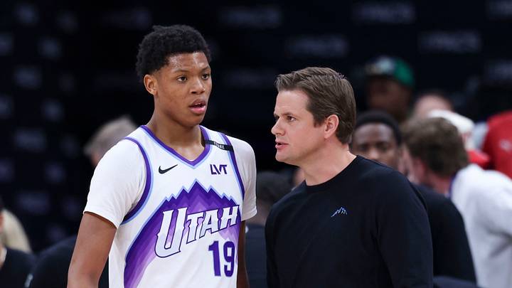Mar 21, 2026; Salt Lake City, Utah, USA; Utah Jazz guard Ace Bailey (19) and head coach Will Hardy speak after the game against the Philadelphia 76ers at Delta Center. Mandatory Credit: Rob Gray-Imagn Images Mar 21, 2026; Salt Lake City, Utah, USA; Utah Jazz guard Ace Bailey (19) and head coach Will Hardy speak after the game against the Philadelphia 76ers at Delta Center. Mandatory Credit: Rob Gray-Imagn Images