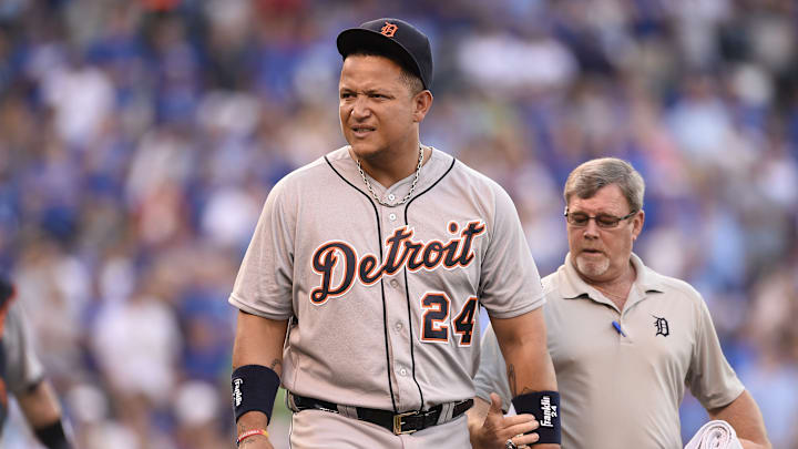 Detroit ha visto padecer a Miguel Cabrera con varias lesiones