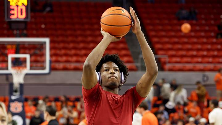 Feb 7, 2026; Auburn, Alabama, USA; Alabama Crimson Tide forward London Jemison (6) shoots free throws before the game against the Auburn Tigers at Neville Arena. Mandatory Credit: John Reed-Imagn Images Feb 7, 2026; Auburn, Alabama, USA; Alabama Crimson Tide forward London Jemison (6) shoots free throws before the game against the Auburn Tigers at Neville Arena. Mandatory Credit: John Reed-Imagn Images