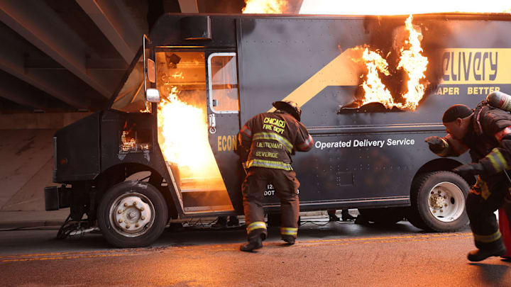 CHICAGO FIRE -- "Barely Gone" Episode 12001 -- Pictured: delivery truck -- (Photo by: Adrian S Burrows Sr/NBC)