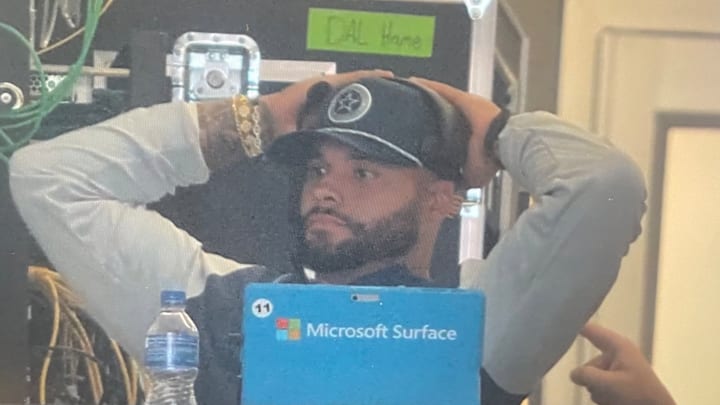 Dak Prescott reacts to a failed fake punt.