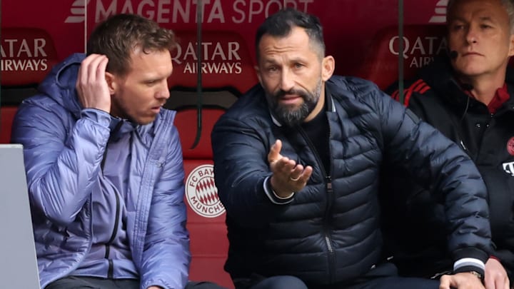 Trainer Julian Nagelsmann und Sport-Vorstand Hasan Salihamidzic.