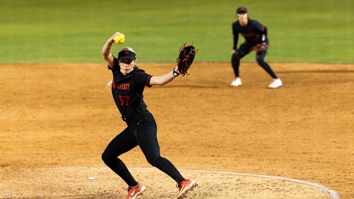 Faith Jordan threw the fifth no-hitter in program history.