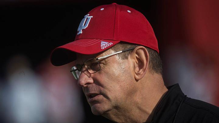 Indiana Head Coach Curt Cignetti during spring football practice at Memorial Stadium on Thursday, April 9, 2026. Indiana Head Coach Curt Cignetti during spring football practice at Memorial Stadium on Thursday, April 9, 2026.