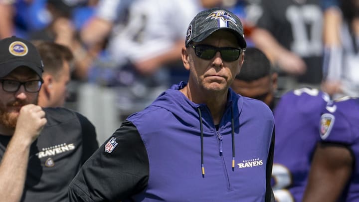 Baltimore Ravens coordinator Todd Monken on Sep 15, 2024.