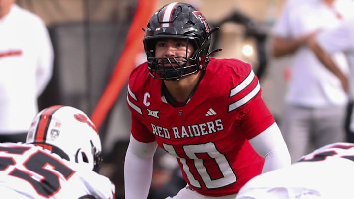 Texas Tech's Jacob Rodriguez scans the Oregon State offense during a non-conference football game, Saturday, Sept. 13, 2025, at Jones AT&T Stadium. Texas Tech's Jacob Rodriguez scans the Oregon State offense during a non-conference football game, Saturday, Sept. 13, 2025, at Jones AT&T Stadium.