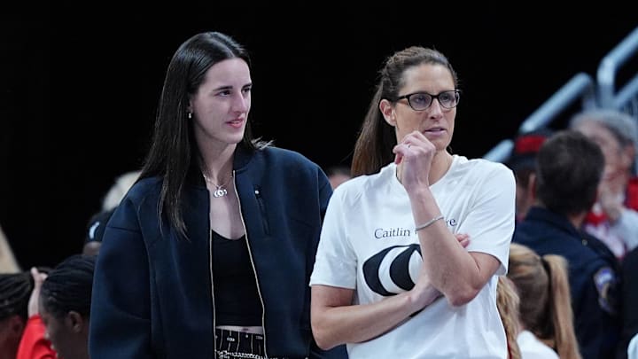 Stephanie White and Caitlin Clark