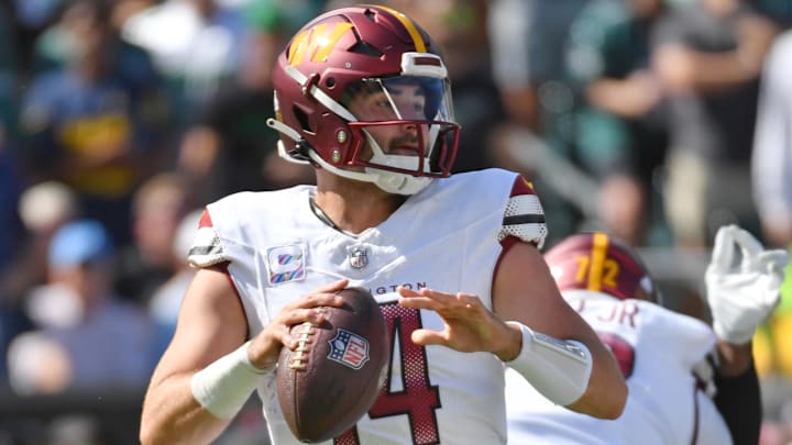 Washington Commanders quarterback Sam Howell (14)