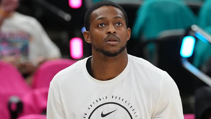 May 22, 2026; San Antonio, Texas, USA; San Antonio Spurs guard De'aaron Fox (4) practices before game three of the western conference finals for the 2026 NBA playoffs at Frost Bank Center. Mandatory Credit: Scott Wachter-Imagn Images