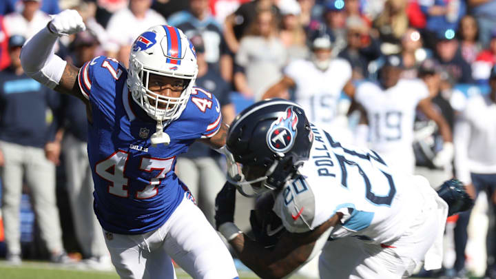 Buffalo Bills cornerback Christian Benford (47).