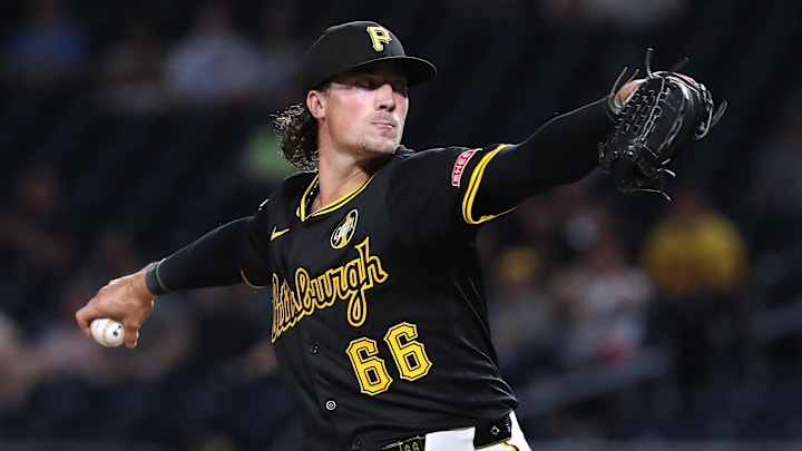 Pittsburgh Pirates relief pitcher Kyle Nicolas (66) pitches