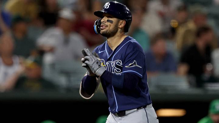 Aug 11, 2026; West Sacramento, California, USA; Tampa Bay Rays right fielder Victor Mesa Jr. (25) reacts after hitting a two-run home run against the Athletics during the seventh inning at Sutter Health Park. Mandatory Credit: Dennis Lee-Imagn Images Aug 11, 2026; West Sacramento, California, USA; Tampa Bay Rays right fielder Victor Mesa Jr. (25) reacts after hitting a two-run home run against the Athletics during the seventh inning at Sutter Health Park. Mandatory Credit: Dennis Lee-Imagn Images