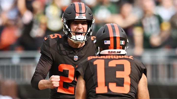 Browns kicker Andre Szmyt nailed a game-winning field goal to defeat the Packers Sunday