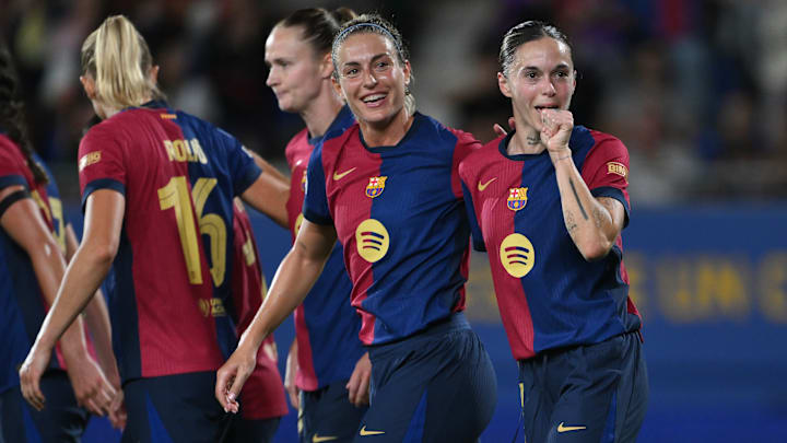 Alexia Putellas marcou na goleada do Barcelona. 