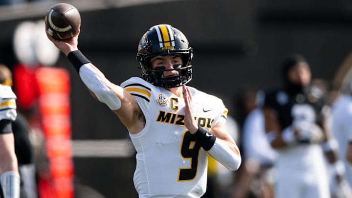 Missouri Tigers quarterback Beau Pribula (9) Missouri Tigers quarterback Beau Pribula (9)