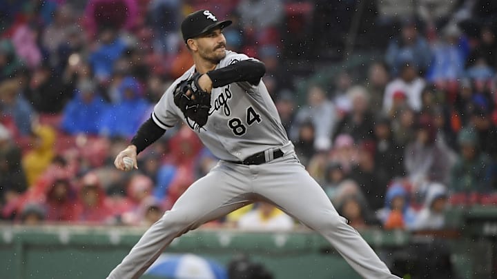 Sep 23, 2023; Boston, Massachusetts, USA; Chicago White Sox starting pitcher Dylan Cease (84)