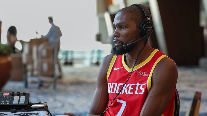 Sep 22, 2026; Houston, TX, USA; Houston Rockets forward Kevin Durant (7) is interviewed during media day at Hilton Americas hotel. Mandatory Credit: Troy Taormina-Imagn Images Sep 22, 2026; Houston, TX, USA; Houston Rockets forward Kevin Durant (7) is interviewed during media day at Hilton Americas hotel. Mandatory Credit: Troy Taormina-Imagn Images