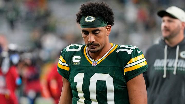 Sep 24, 2026; Green Bay, Wisconsin, USA;  Green Bay Packers quarterback Jordan Love (10) following the game against the Atlanta Falcons at Lambeau Field. Mandatory Credit: Jeff Hanisch-Imagn Images
