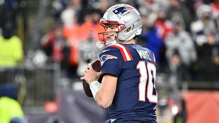 Drake Maye and the Patriots are home favorites against the Texans.