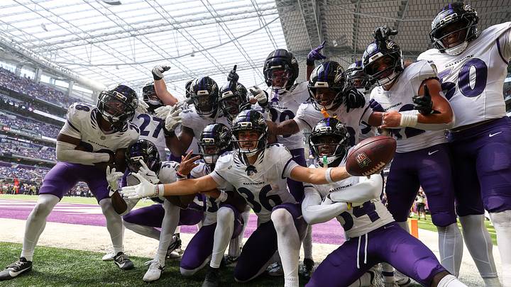 Aug 22, 2026; Minneapolis, Minnesota, USA; Baltimore Ravens safety Silas Walters (36) celebrates an interception with teammates during the second half against the Minnesota Vikings at U.S. Bank Stadium. Mandatory Credit: Matt Krohn-Imagn Images Aug 22, 2026; Minneapolis, Minnesota, USA; Baltimore Ravens safety Silas Walters (36) celebrates an interception with teammates during the second half against the Minnesota Vikings at U.S. Bank Stadium. Mandatory Credit: Matt Krohn-Imagn Images